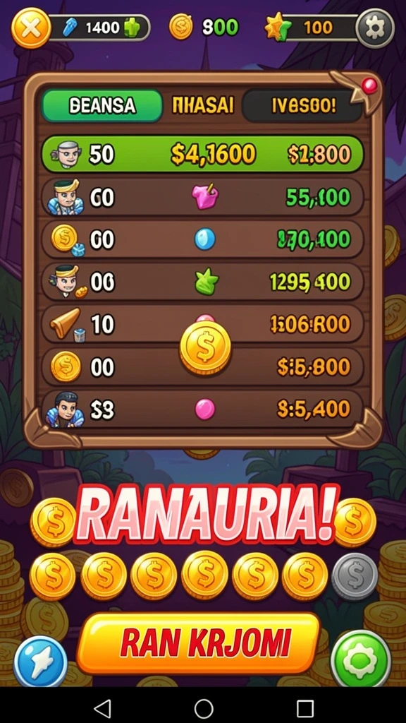 Tangkapan layar menunjukkan interface permainan yang menarik.