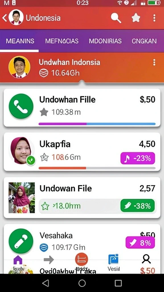 Tampilan awal yang menarik dan ramah pengguna.
