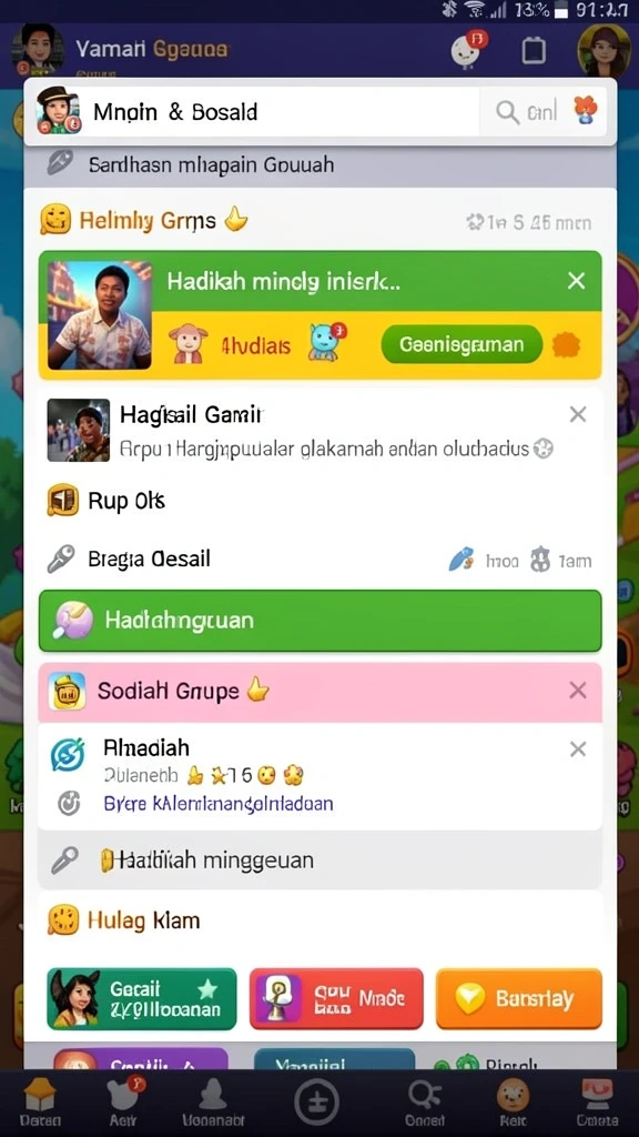Screenshot 2: Pemain berkompetisi di leaderboard.
