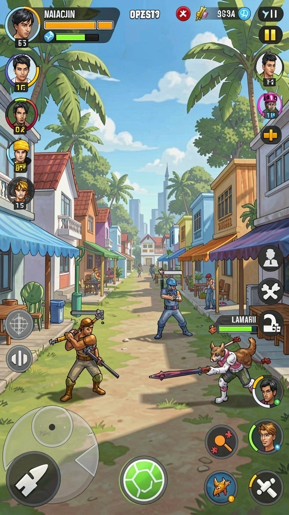Fitur multiplayer yang memungkinkan bermain dengan teman.