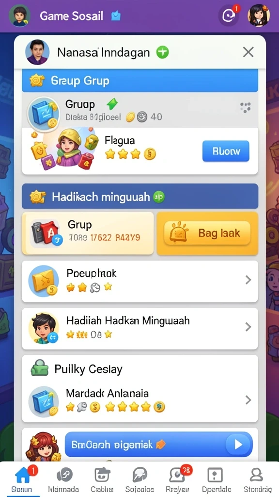Interaksi sosial yang menyenangkan dalam komunitas game.