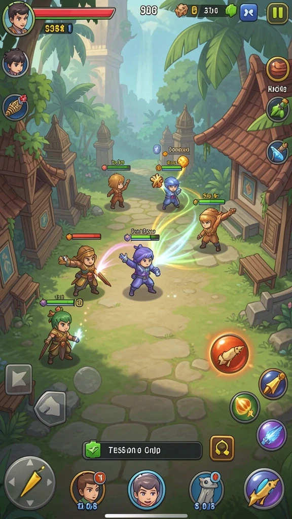 Tangkapan layar epic pertarungan karakter utama.