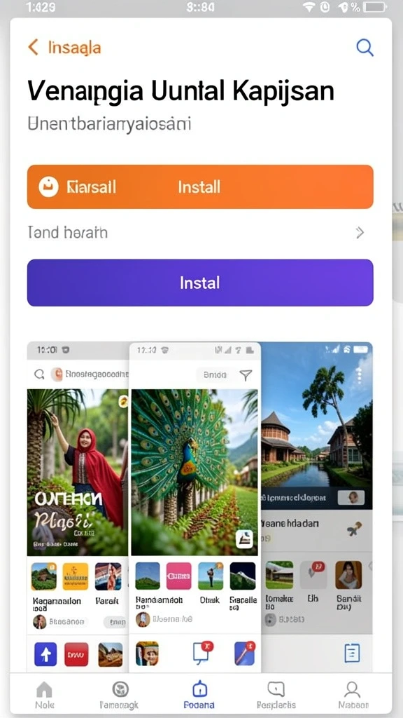 Tampilan menu utama yang menarik.