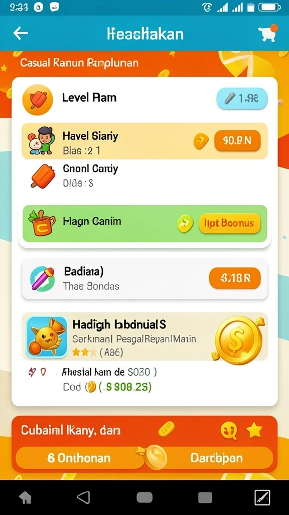 Screenshot dari level baru yang menantang di KELINCI777.