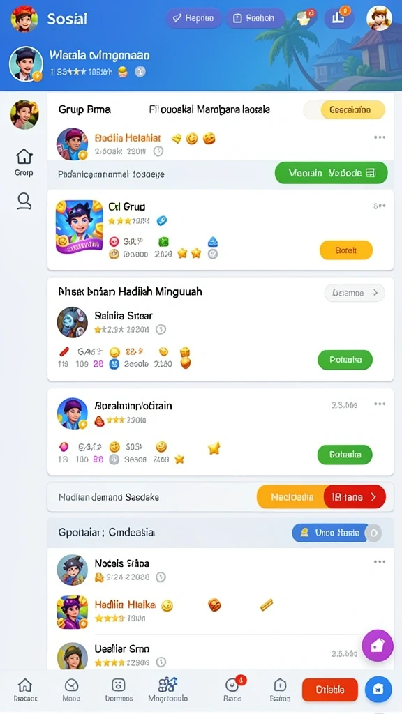Sistem peringkat yang menambah semangat bersaing.