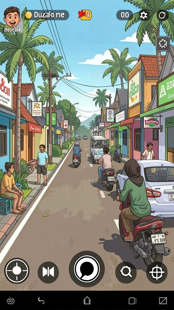 Tampilan karakter yang menarik dan penuh warna.